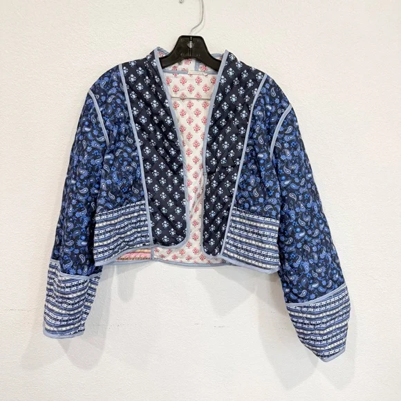 Sunday Up Boutique Quilted Reversible Boho Jacket Women’s Size Medium - Picture 4 of 5